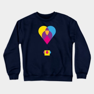 Love hot air balloon design Crewneck Sweatshirt